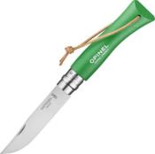 OP002210 - Couteau OPINEL Baroudeur N 7 VRI Vert prairie  Lacet