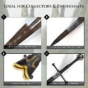 ANDURILLSDA2 - Epée Anduril Le Seigneur Des Anneaux Réplique Avec Fourreau et Plaque 