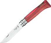 OP002390 - Couteau OPINEL Luxe N8 VRI Bouleau Lamell Rouge 
