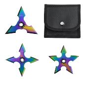 STARSPP3 - Set de 3 Etoiles  Lancer Rainbow avec Etui 