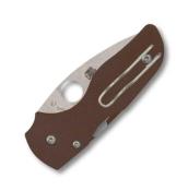 C230GPBN15V - Couteau SPYDERCO Lil' native CPM15V Brown Sprint Run