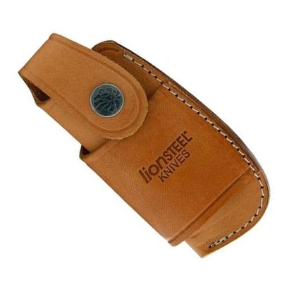 900FDV4.SN - Etui Cuir Marron Clair LION STEEL Port Vertical/Horizontal