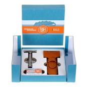 34.106 - Coffret MERKUR Rasoir Inox First Edition 1896 Etui Cuir