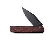 C20041C1 - Couteau CIVIVI Cachet G10 Rouge Noir Blackwash