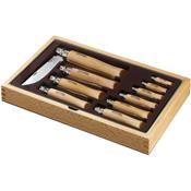 OP001314 - Vitrine de 10 couteaux OPINEL Lames acier Inox N02 au N12