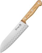 2C.760.18OL - Couteau Santoku DUE CIGNI Tuscany 18 cm Alvol Olivier