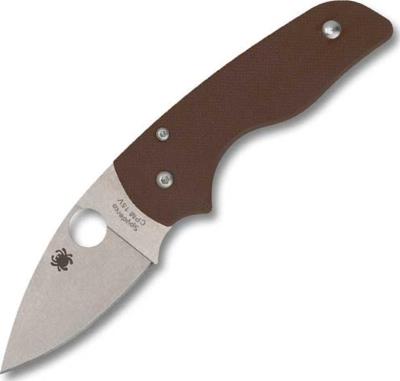C230GPBN15V - Couteau SPYDERCO Lil' native CPM15V Brown Sprint Run
