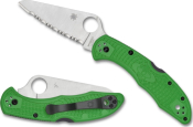 C88FSGR2 - Couteau SPYDERCO Salt® 2 Green LC200N Lame Dentée