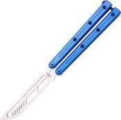 TH.K2921A - Couteau Papillon d'Entranement THIRD Alu Bleu 12,5 cm Inox