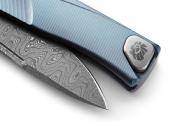 TLD.BL - Couteau LIONSTEEL Thrill Titanium Bleu Damas