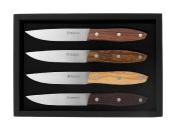 MAS2133SET - Coffret 4 Couteaux  Steak MASERIN Stakni 22cm Bois Assortis