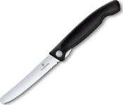 6.7833.FB - Couteau Office Pliant VICTORINOX Swissclassic 11 cm Noir  Dents