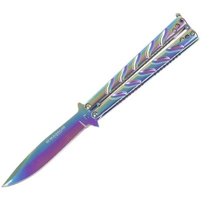 06EX401 - Couteau Papillon BOKER Magnum Balisong Rainbow