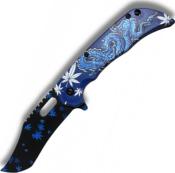CPL002 - Couteau Pliant Dragon Bleu A/O 