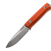 B40GOR - Poignard LION STEEL G10 Orange avec Etui Cuir