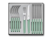 6.9096.12W41.12 - Mnagre 12 Pices VICTORINOX Swiss Modern Steak Vert Pastel