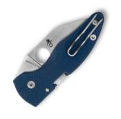 C264GPCBL - Couteau SPYDERCO Microjimbo CPM SPY27 Blue