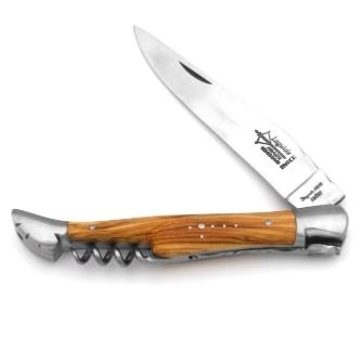GD6322 - Couteau Laguiole G.DAVID 2P. Forgé Guilloché Olivier 12 cm Mat