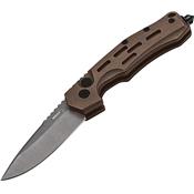 01BO794 - Couteau BOKER PLUS Thunder Storm Auto Coyote