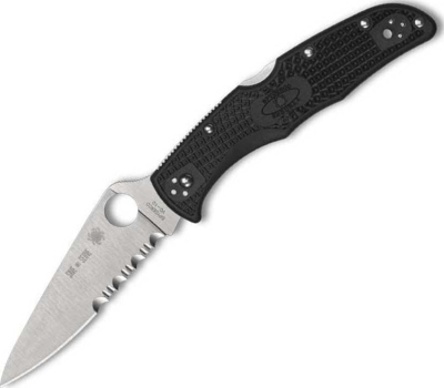 C10FPSBKRD - Couteau SPYDERCO Endura 4 Lignthweight Thin Red Line Noir