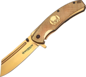 01SC070 - Couteau BOKER MAGNUM Golden Skull