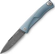 TLD.BL - Couteau LIONSTEEL Thrill Titanium Bleu Damas