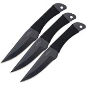 GH0947B - Couteaux à lancer HIBBEN Cord Grip Triple Set Black