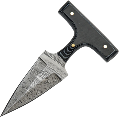 DM1317BK - Push Dagger RITE EDGE Damascus Micarta Noir