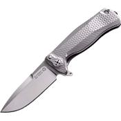 SR22G - Couteau LION STEEL SR22 Titanium Gris avec Clip et Etui Cuir