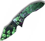 CPL008 - Couteau Pliant Faucheuse Green A/O