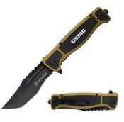 MA3005TN - Couteau USMC Ouverture Assistée Sable