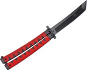 TH.K3117 - Couteau Papillon THIRD Rouge & Noir