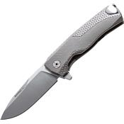 ROKG - Couteau LION STEEL Rok Titanium Gris avec Clip