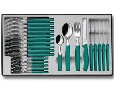 6.7834.24C1 - Ménagère 24 Pieces VICTORINOX SwissClassic Table Vert