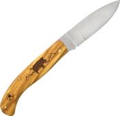 AP78SAN - Couteau de Poche Bois d'Olivier Personnalisation Sanglier