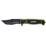 MA3005GN - Couteau USMC Ouverture Assistée Vert