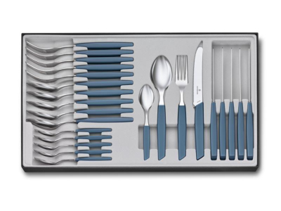 6.9096.11W2.24 - Ménagère 24 Pièces VICTORINOX Swiss Modern Table Bleuet