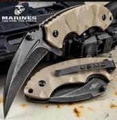 UC3201 - Couteau UNITED CUTLERY USMC Scorching Sands G10 Hawkbill