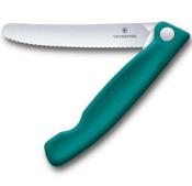 6.7834.FC1 - Couteau Office Pliant VICTORINOX Swissclassic 11 cm Vert à Dents 