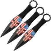 211538 - Jeu de 3 Couteaux  Lancer RITE EDGE Patriot