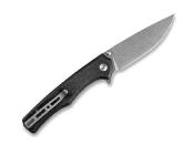 S210122 - Couteau SENCUT Crowley Micarta Noir Stonewashed