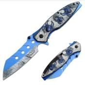 SPIDER2BL - Couteau DARK FANTASY BLADE Ouverture Assiste Spider Blue 