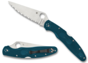 C07FS4K390 - Couteau SPYDERCO Police 4 Lightweight K390 Bleu