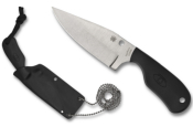FB48PBK - Couteau de Cou SPYDERCO Subway Bowie Black