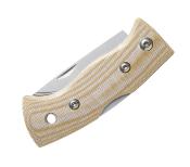H200763 - Couteau HELLE Berget Beige Canvas Micarta