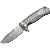 SR11G - Couteau LION STEEL SR11 Titanium gris avec Clip et Etui Cuir