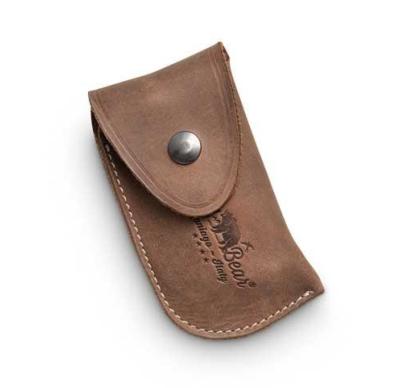 309PM - Etui Cuir Brun pour Serpette OLD BEAR Taille S