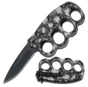 CPA4 - Couteau Poing Amricain SNAKE EYE TACTICAL Grey Skull