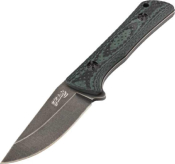 HE55014 - Poignard HERBERTZ G10 Noir/Vert 8,5 cm Inox Blackwash