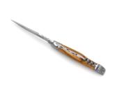 GD6322 - Couteau Laguiole G.DAVID 2P. Forgé Guilloché Olivier 12 cm Mat
